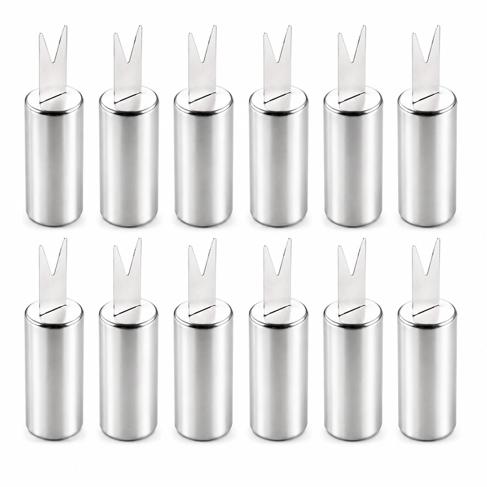 12PCS Stainless Steel Corn on the Cob Skewers – Reusable Holders for BBQ, Camping, Parties & Kitchen – Durable Easy-Serving Sweetcorn Forks
