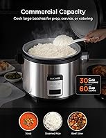 Vista 5 de CUCKOO Commercial Rice Cooker & Warmer, Extra Large Rice Cooker 30-Cup Uncooked / 60-Cup Cooked, Professional Industrial Grain Cooker with Large