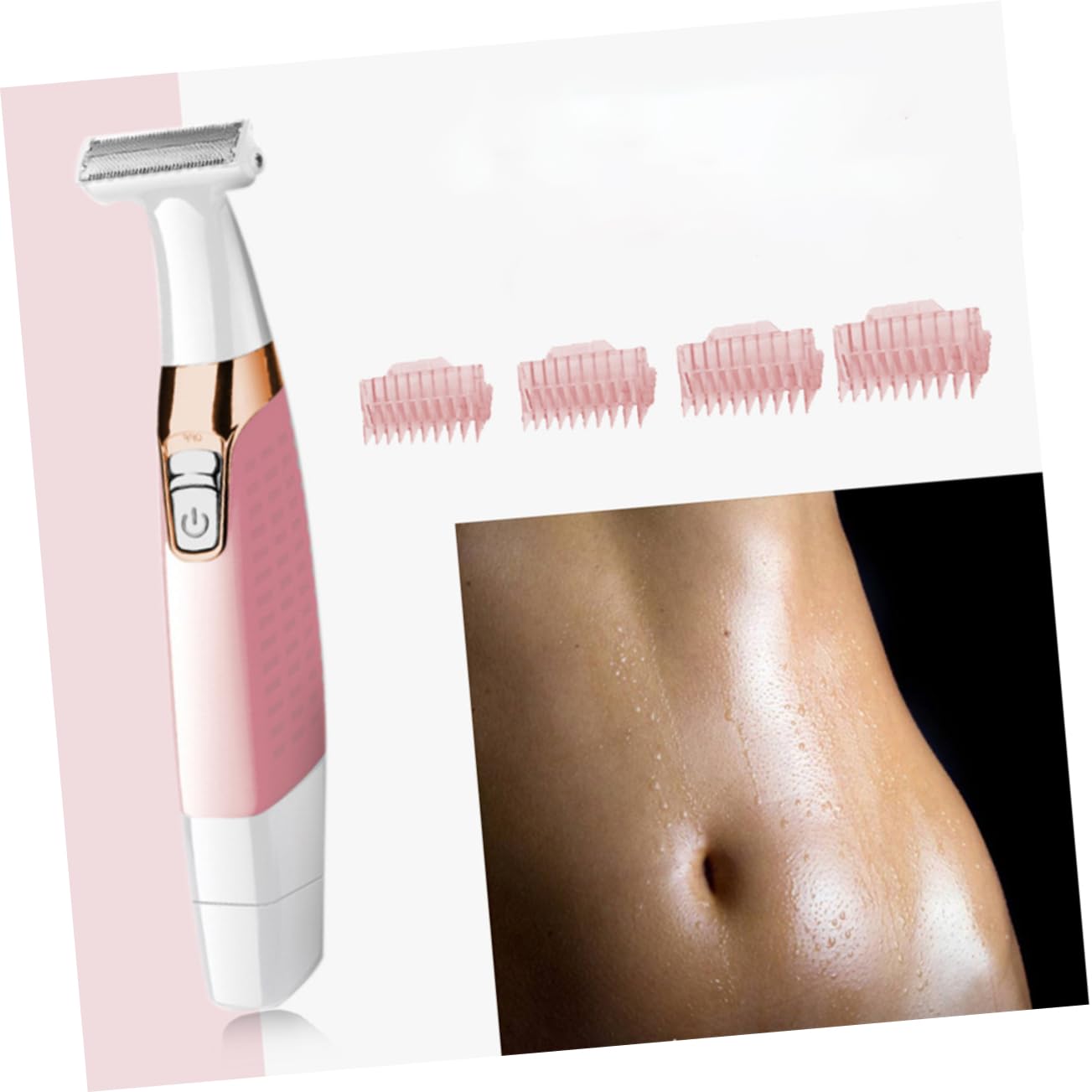VICASKY Epilatore Facciale Donna Portatile, Depilatore Donna Elettrico in Abs Rosa, senza Irritazione, per Depilazione Viso e Viaggio