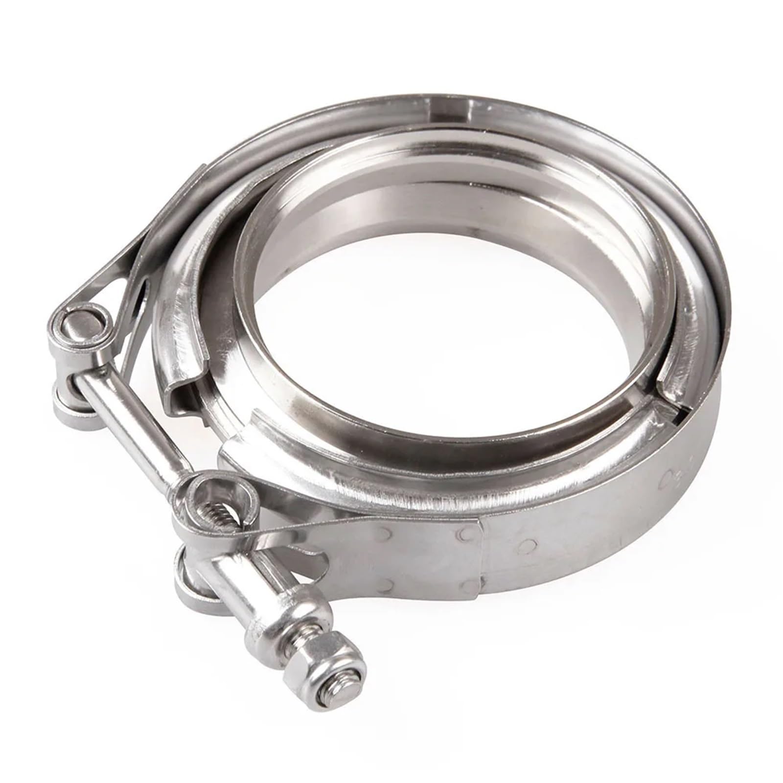 V Band Schell Universelle 2" 2,5" 3" 3, 4" Zoll Edelstahl V-Band Turbo Downpipe Auspuffschelle(2.5 inch)