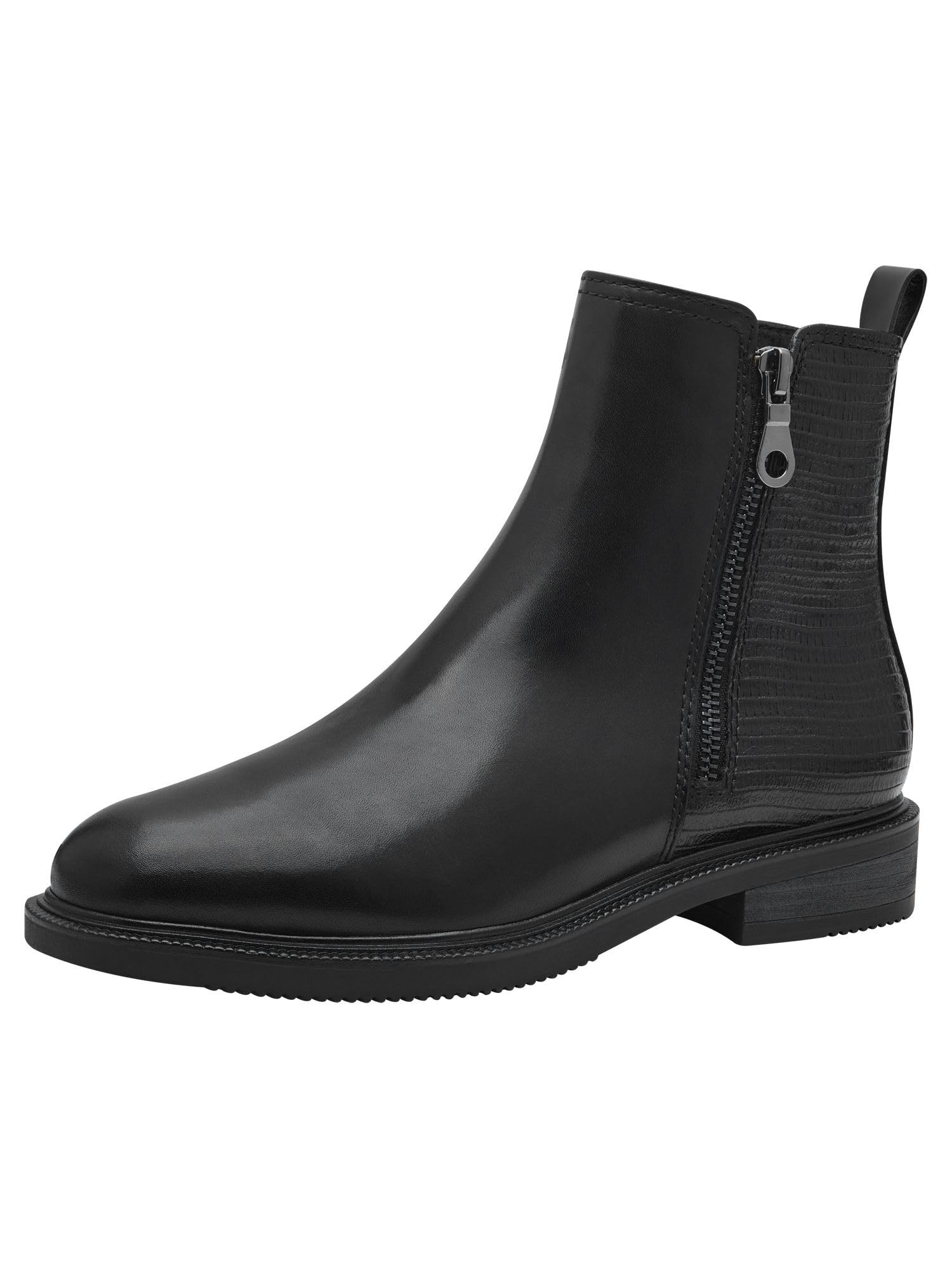 MARCO TOZZI Women's Bootie Zip+Slip 2-25428-43 Fashion Boots, Black Comb, 37 EU, Black (Black Comb), 5 UK