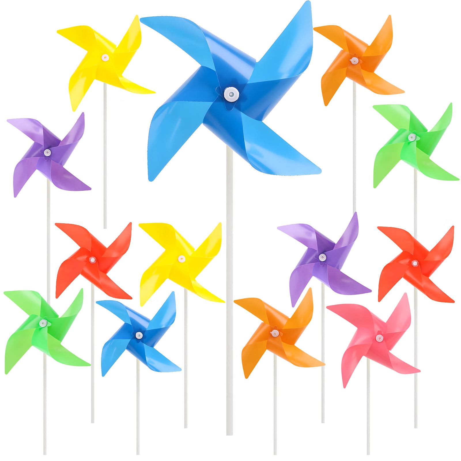 Amazon.com: KIMOBER 100PCS Solid Color Pinwheels, 7 Assorted Pure