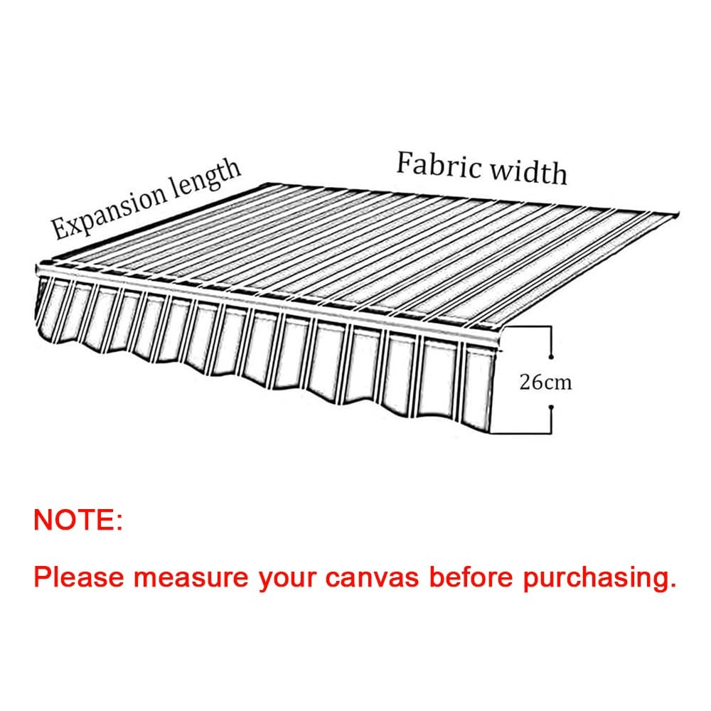 Zapasowa tkanina markizy, 2 m, 7 m, zadaszenie przeciwsłoneczne, płótno do patio, drzwi/okna, wodoodporna, ochrona przed promieniowaniem UV, 13x10ft / 4 x 3,0 m, markiza zewnętrzna