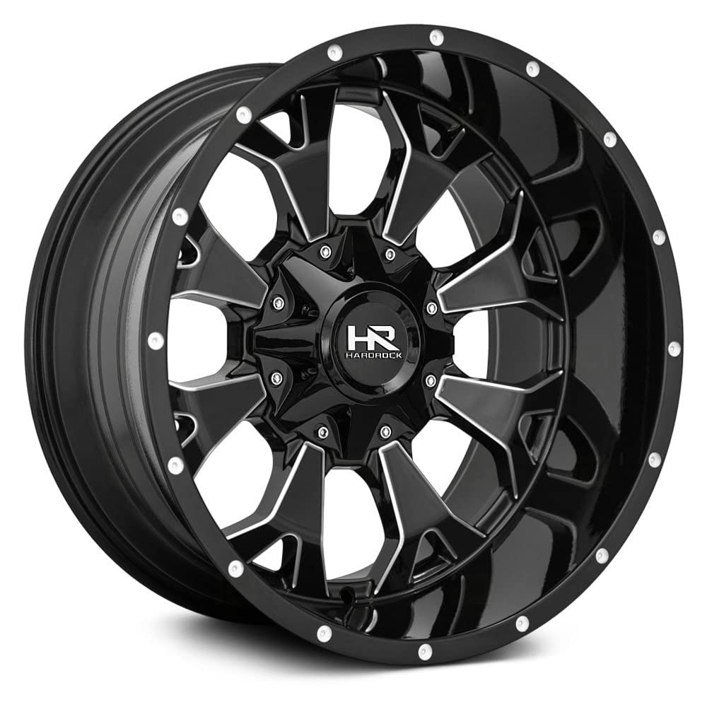 20x12 Hardrock Devastator Gloss Black Milled 6x135/139.7 ET-51 wheel/rim