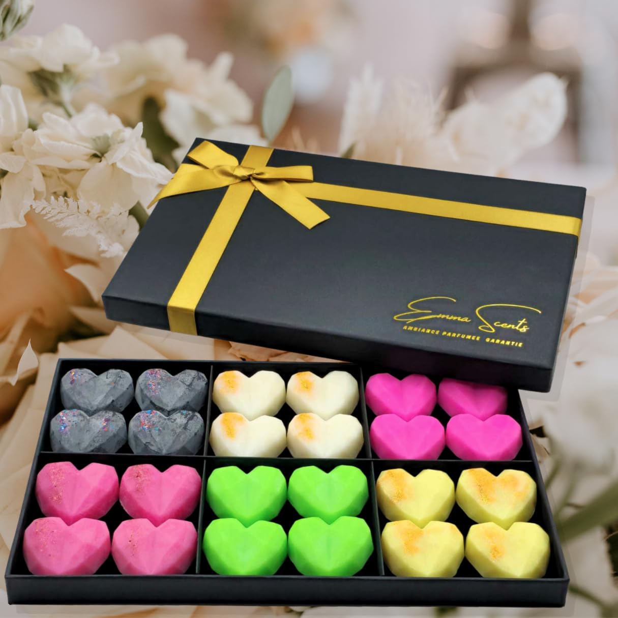 Fondants Duftkerze, handgefertigt, für Teelichter – Geschenkbox für eine neue Art, Ihr Zuhause zu beduften – Geburtstag – Hochzeit