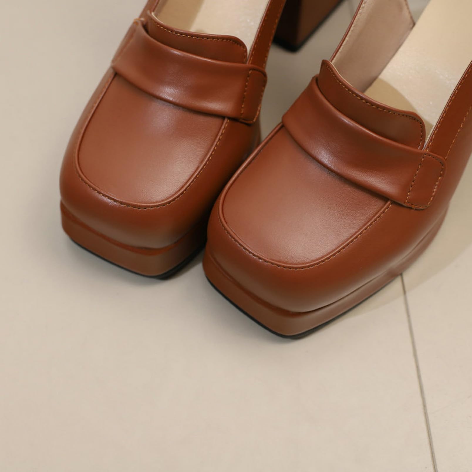 Generico Décolleté Slingback Donna Platform Tacco Largo