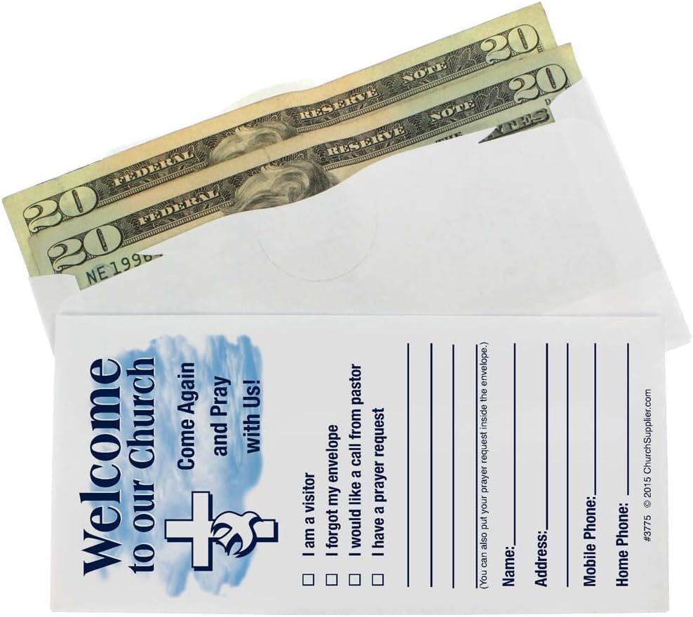 Church Visitor Prayer Request Offering Envelopes, Welcome to our Church (Box of 500)