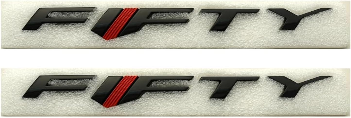 2Pcs Fifty Fender Emblems Car Badge Nameplate Replacement for 2017-2018 Camaro 6th Gen GM 84336885 (Black)