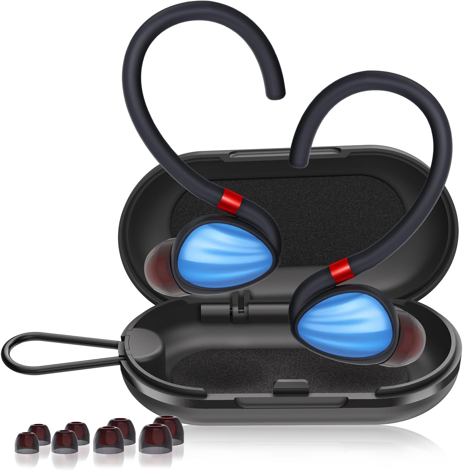 Ear Plugs for Sleeping, Silicone Earplugs with 8 Ear Tips, Reusable Ear Plugs for Sleeping Noise Cancelling, Soft Ear Plugs for Sleeping Concert Swimming, 33dB Noise Reduction Earplug in Xs/S/M/L