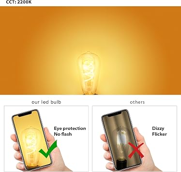 LVWIT E27 Screw Bulb,5W Led Edison Bulb E27,35W Equivalent,Spiral Filament Bulb,E27 Vintage Light Screw Bulbs,400LM,2200K Warm White,Non-Dimmable (3 PCS)