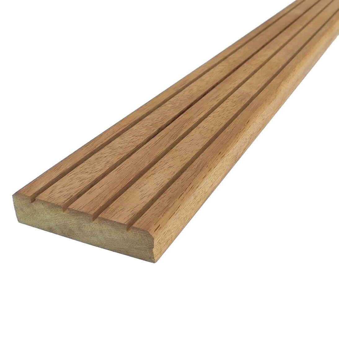 Generico Piolo Gradino in Legno di Iroko per Scaletta da Barca mm 20 x 80 x 1400