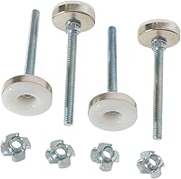 Tech Team #746 Heavy-Duty Furniture Leveling Feet: 3" 5/16-18 Thread Adjustable Glides with T-Nuts, Set of 4 for Tables, Chairs, Cabinets