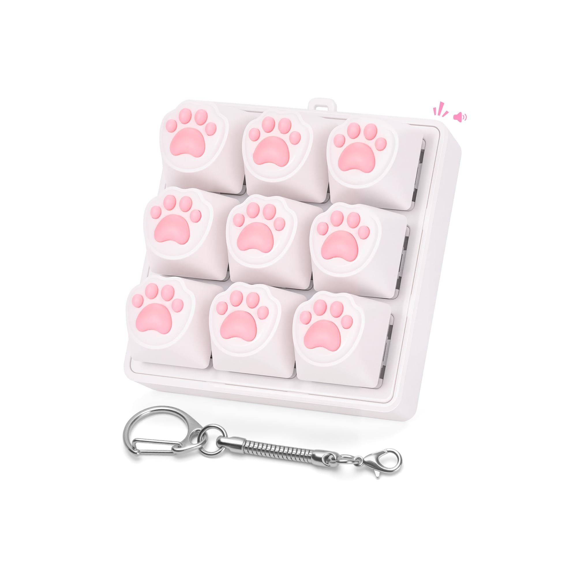 Cat Paw Keyboard Fidget Toys for Adults Clicky Keycap Keychain | Clicker Sensory Toy for Autism ADHD ASMR, Cute Paw Design for Work Stress Relief and Relaxation