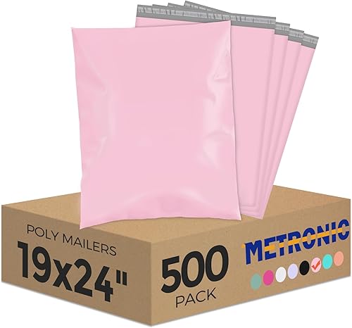 Miniatura 12 de Metronic Sobres grandes de polietileno de 19 x 24 pulgadas, 100 unidades, bolsas de envío fuertes y adherentes para ropa, bolsas impermeables