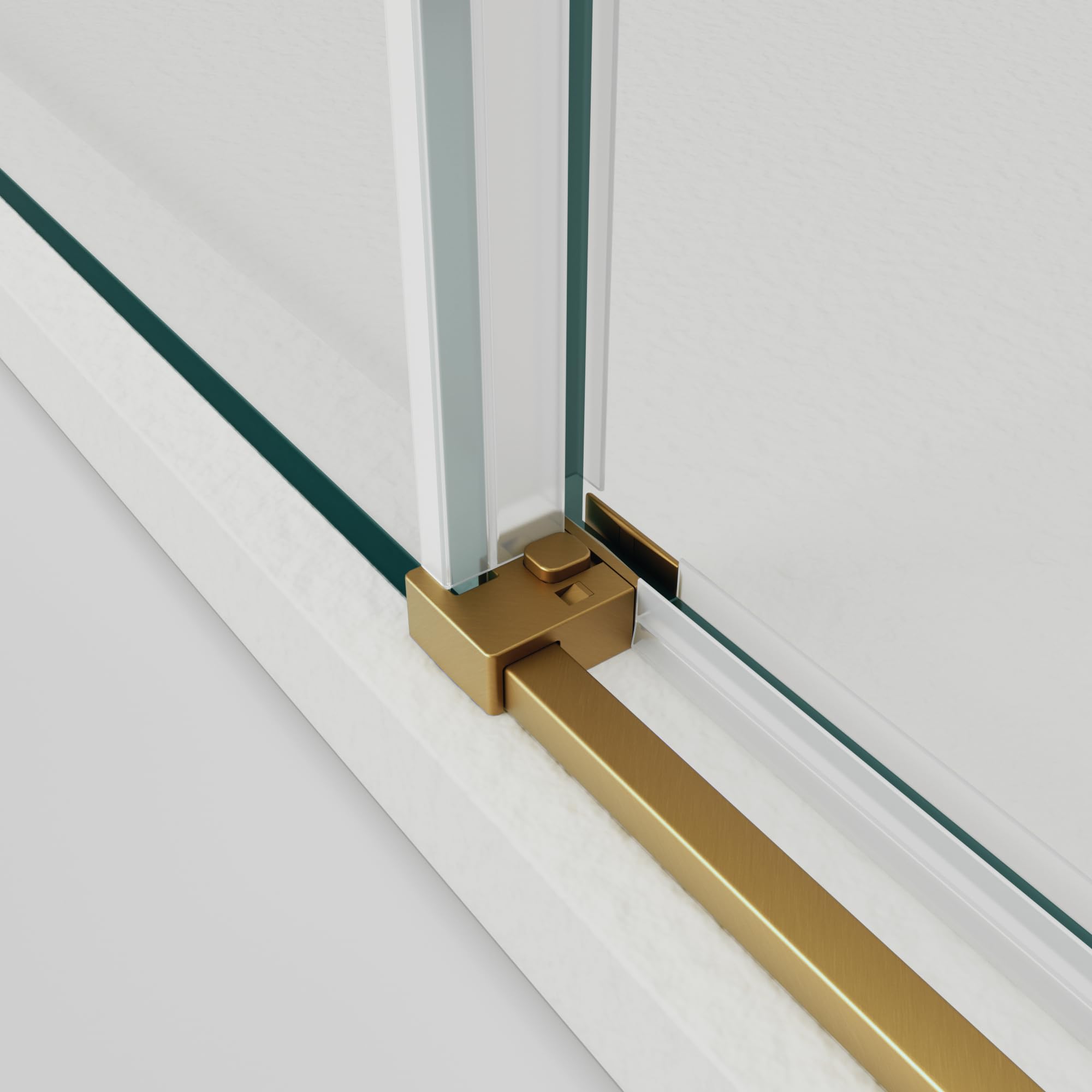 GME TWENTY Mampara Ducha Frontal 1 Fijo 1 Corredera Oro 175-180 cm