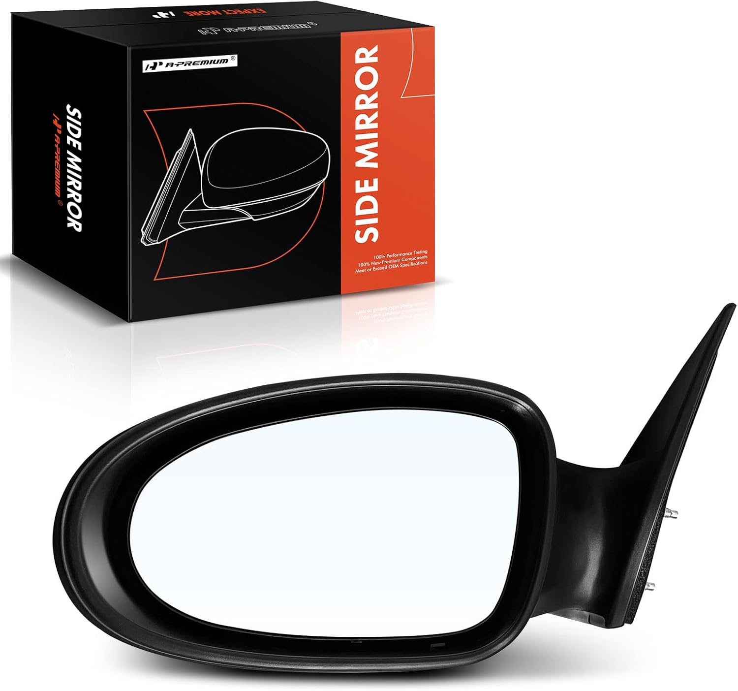 A-Premium Driver Side Manual Door Mirror - Compatible with Nissan Altima 2002 2003 2004 - Non-Heated Non-Folding Black Outside Rear View Mirror - Replace# 963023Z200