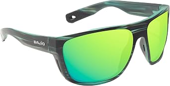 Bajio Las Rocas Polarized Sunglasses - XL Fit | Patent-pending LAPIS lenses - XL Full Wrap - Rubber Nose Pads Side Shields Temple Tips - Sun Ledge - Flex Hinges