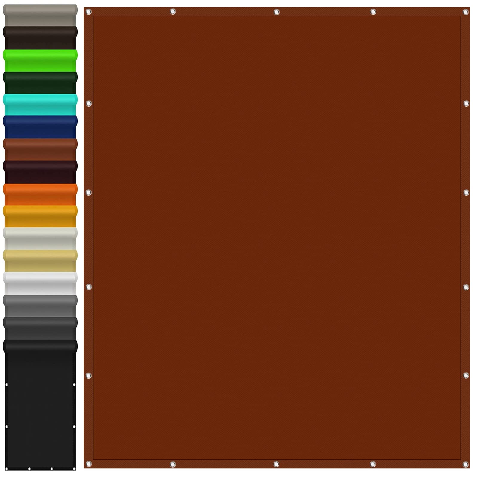 Toile ombrage rectangulaire marron pour créer un coin de fraîcheur sur votre terrasse de jardin