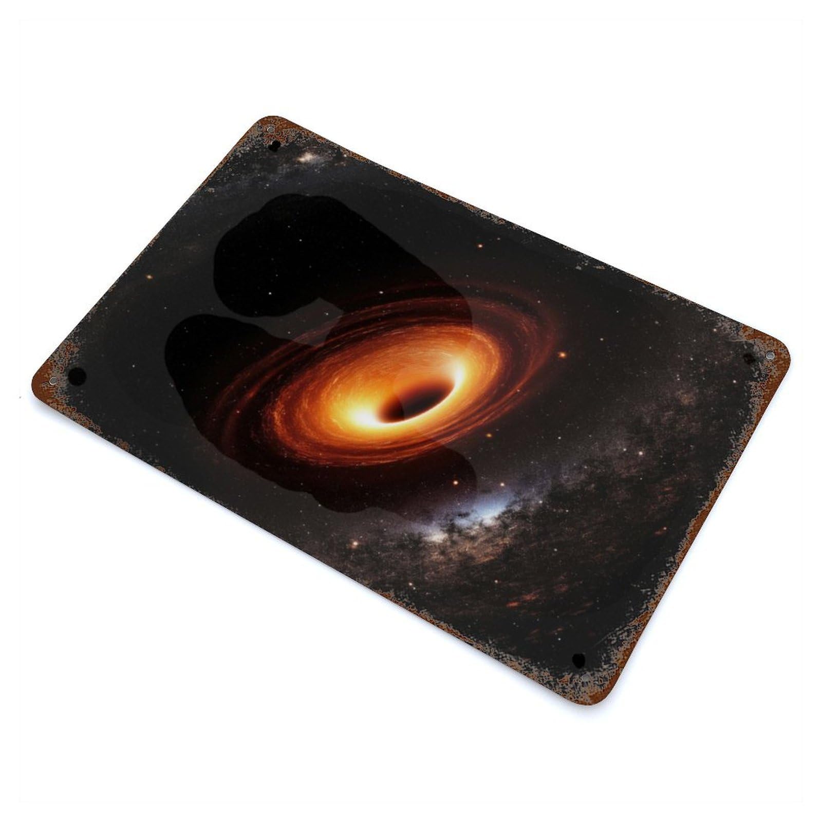 Garage Style Vortex of Infinity Weathered Tin Sign 11.8"x7.9", Classic Wall Plaque for Bar And Workshop