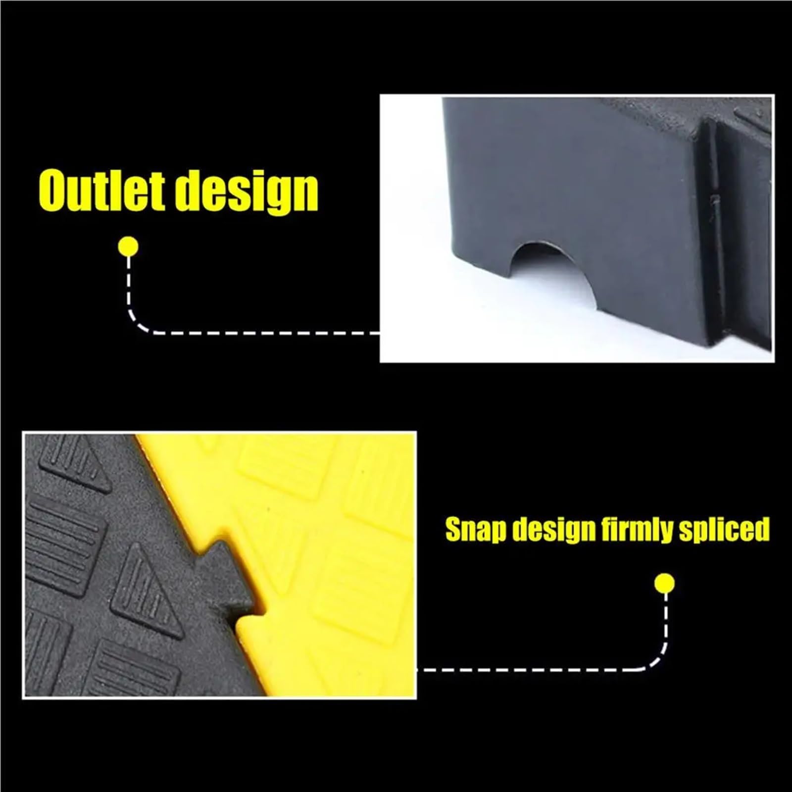 Genérico Rampa de Acceso para vehículos Duradera - Accesorio Resistente al Desgaste para rampas de Acceso, bordillos y reductores de Velocidad - Alfombrilla de Suelo Resistente para un acce