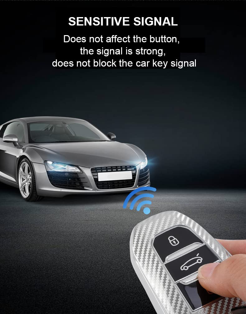 Ontto TPU Schlüsselhülle Für Opel Corsa F, Mokka B Uvm. | 3-Tasten-Design, Wasserabweisend | In Weiß Mit Diamant-Optik