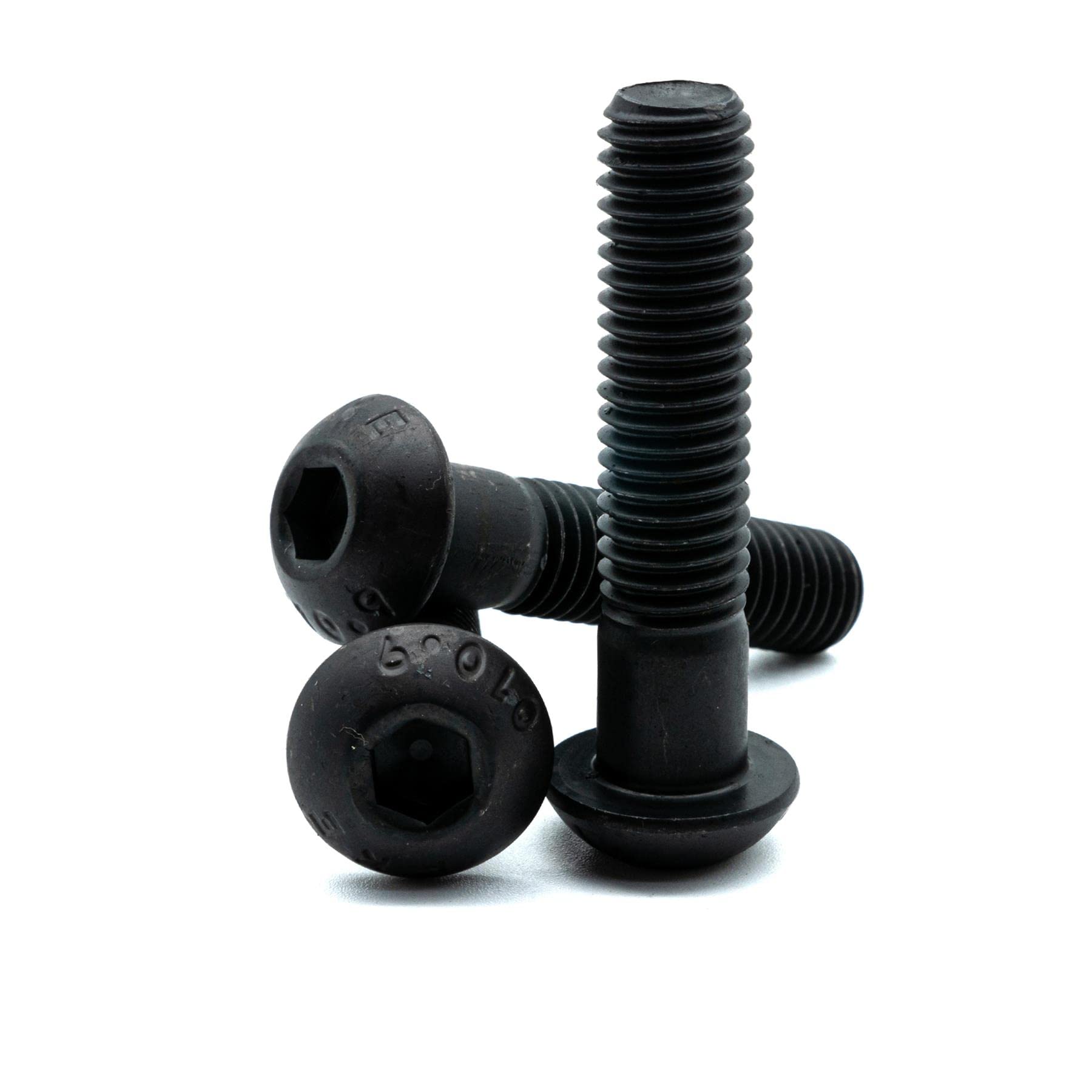Hippo Hardware M10 (10mm X 30mm) Button Head Screws Black High Tensile 10.9 Hex Allen Socket Bolts (Pack of 30)