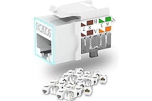 Cat6 25 Pack Keystone Jacks - White