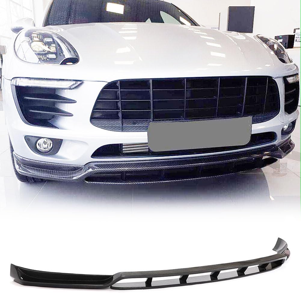 Real Carbon Fiber Front Bumper Lip Compatible with Porsche Macan 2014-2017 Chin Spoiler Splitter Protector Air Dam Factory Outlet