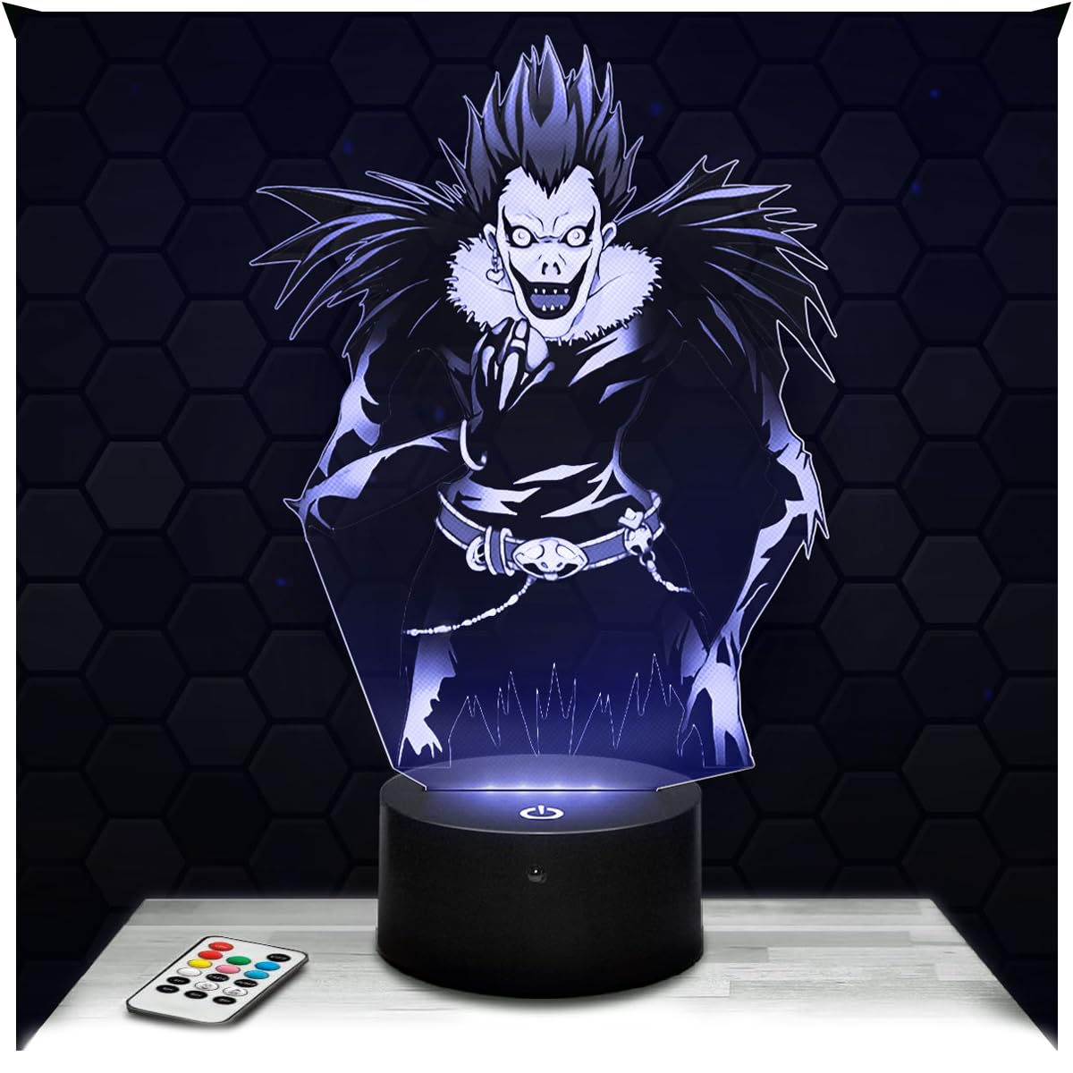 Lampephoto.fr - Ryuk 3D Lamp Night Light Manga 3D LED Illusion, Christmas, Gift idea for boy and Girl Birthday Night Light for Child or Adult Bedroom, Gifts Merchandising, Bedside Lamp TOP