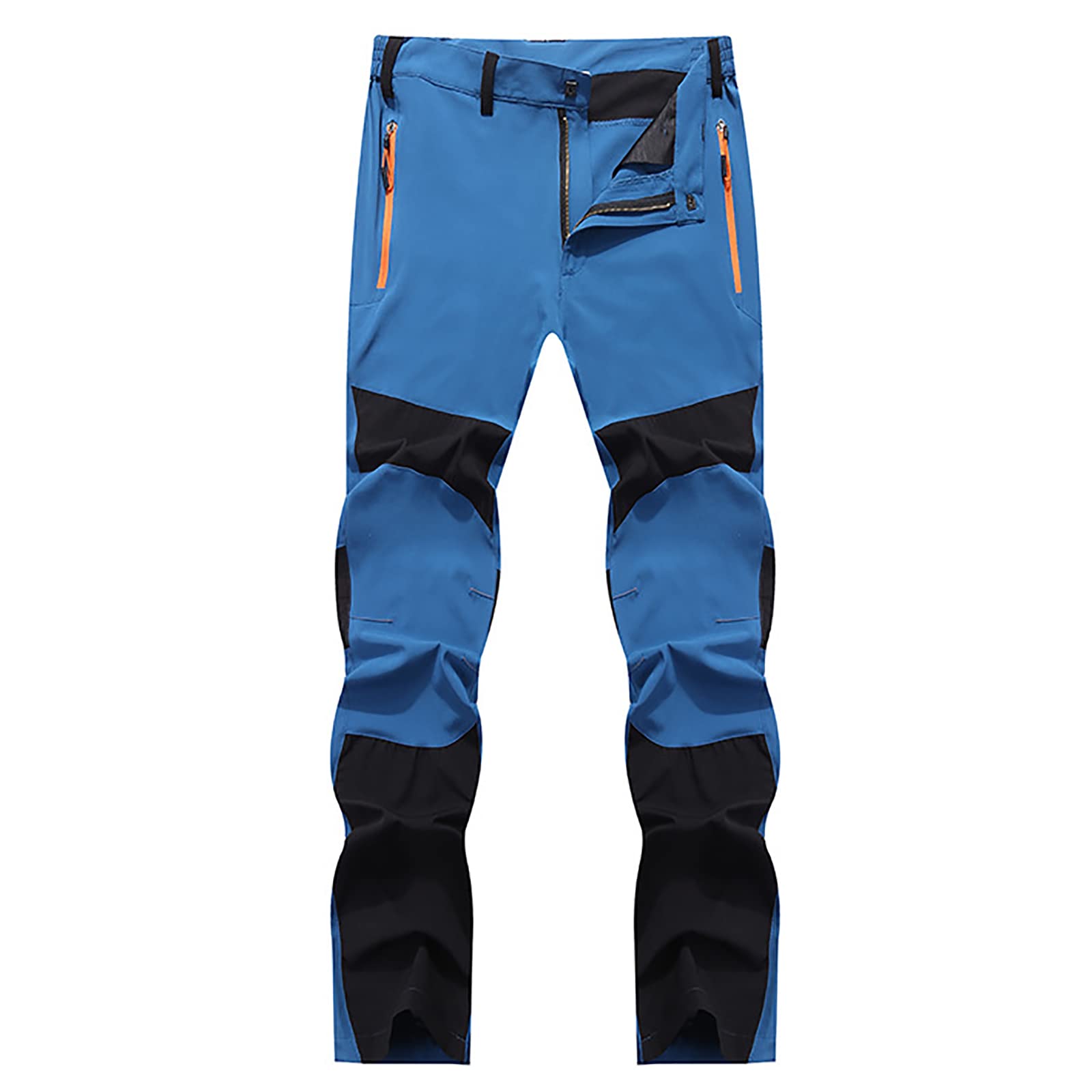 Mire Hombre Pantalones de Senderismo Secado Rápido Impermeable Escalada Montaña Transpirable Pantalones(Size:L,Color:Azul)
