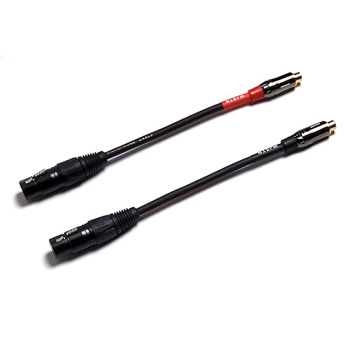 Miniatura 3 de WJSTN XLR a RCA Cable XLR macho a RCA hembra adaptador XLR macho 3 pines a RCA hembra cable de audio HiFi 2 paquetes6 pulgadas (XLR macho a RCA