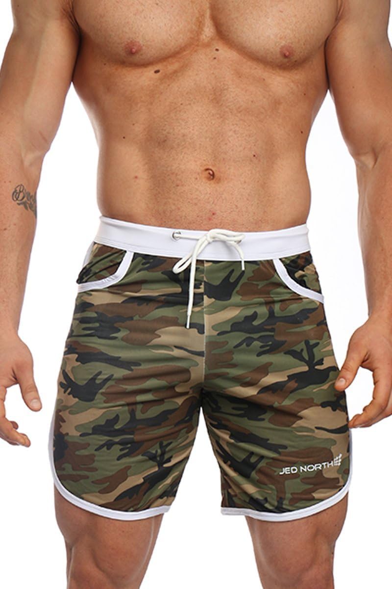 Jed North Men's Active bodybuilding workout gym running shorts