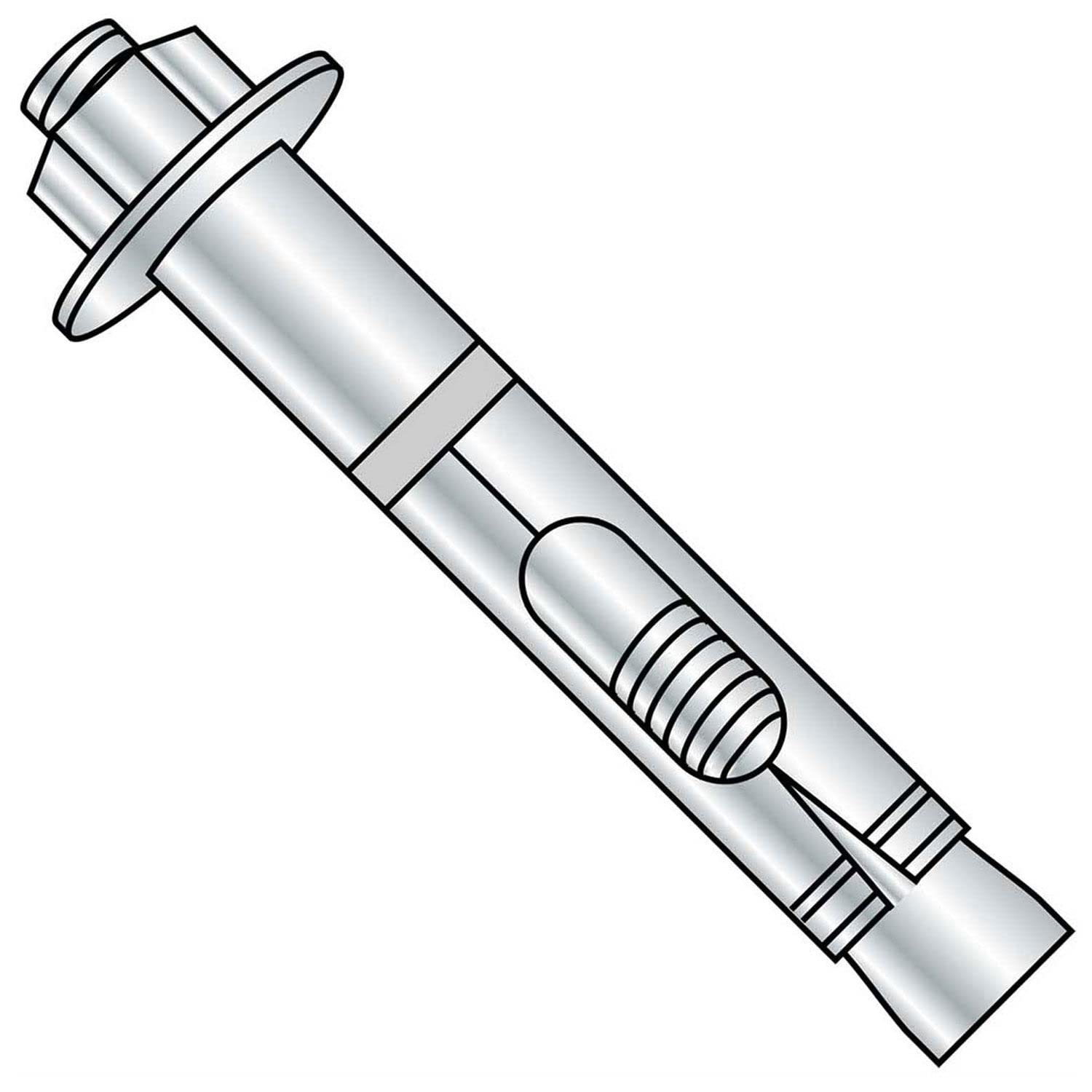 Steel Zinc Plated Sleeve Anchor Hex Head 3/8