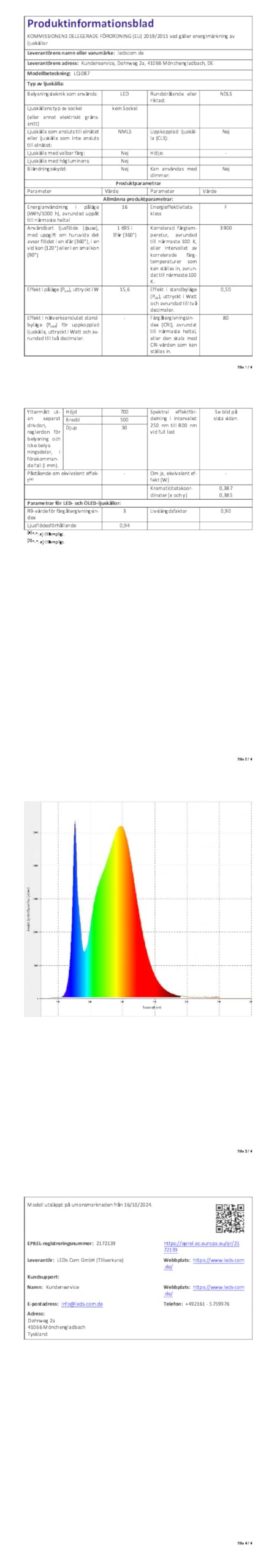 ledscom.de 2 lustra LED BALI z oświetleniem, 50 cm x 70 cm, 1695 lm, biały