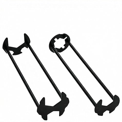2PCS Multifunctional Sink Wrench 2026 New Basin Wrench Alloy Under Sink Wrench Faucet Tool Faucet Hose Spanner Universal Plumbing Tool Accessories for Tight Spaces Kitchen Bathroom Home (Black)