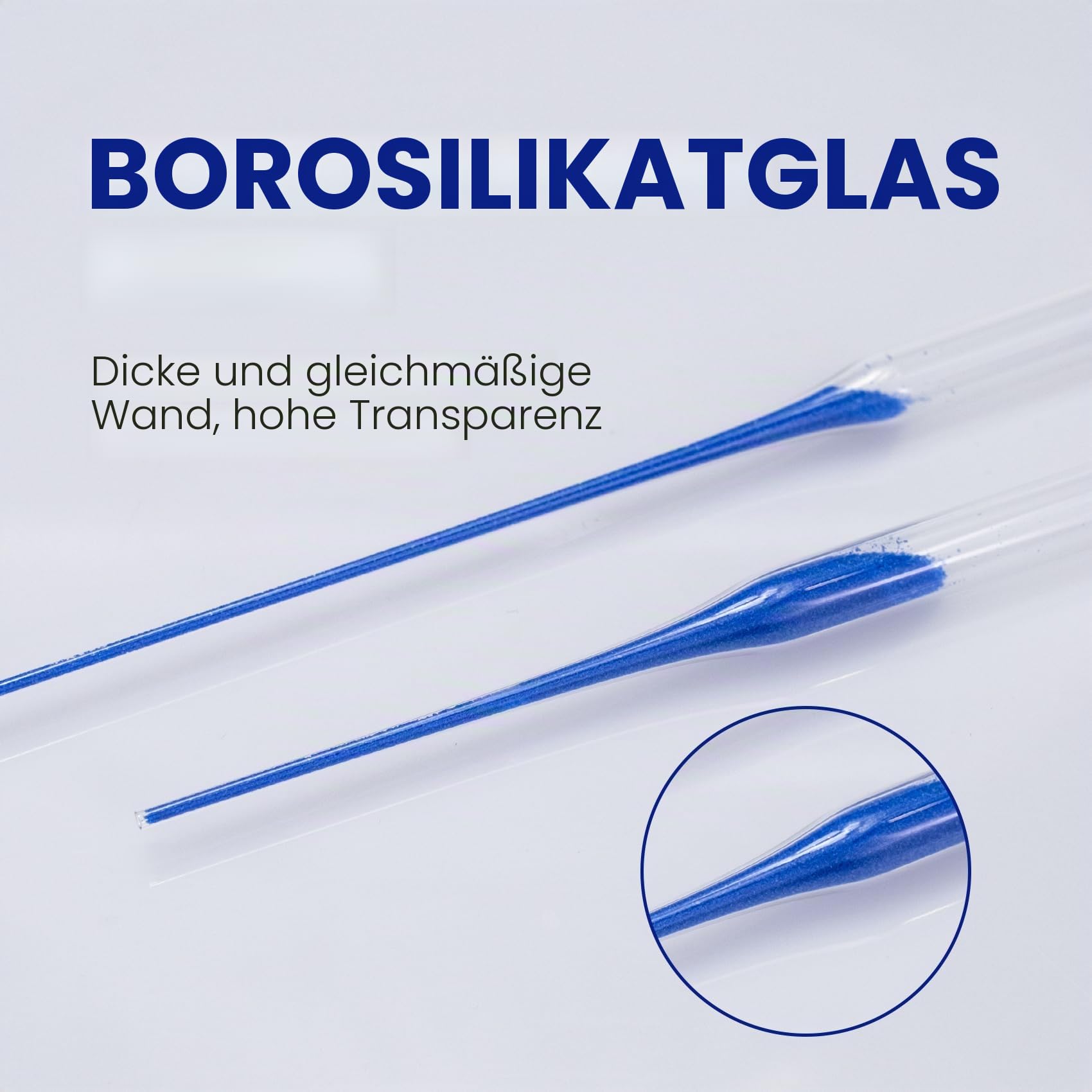 Pasteurpipette Glas Tropfpipetten Pasteur-Glaspipette, Borosilikatglas-Tropfpipetten, ungraduierte Flüssigkeitstransferpipetten für die Laborchemie 7×150mm. 250pcs/pk