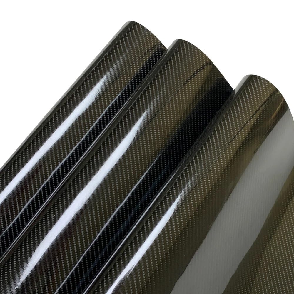 Autofolie Carbonfaser-Vinyl-Wrap-Film, Wasserdichter Autoaufkleber, 6D-Carbonfaser, Anti-Kratz-Schutzfilm, Autozubehör for Farbwechsel(50cmx300cm)