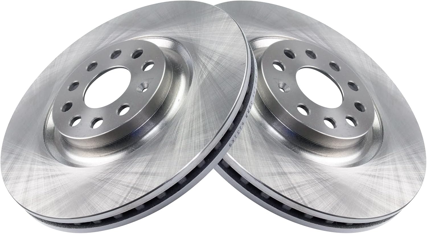 TRQ Disc Brake Rotor LH RH Kit Pair Set of 2 for Audi VW