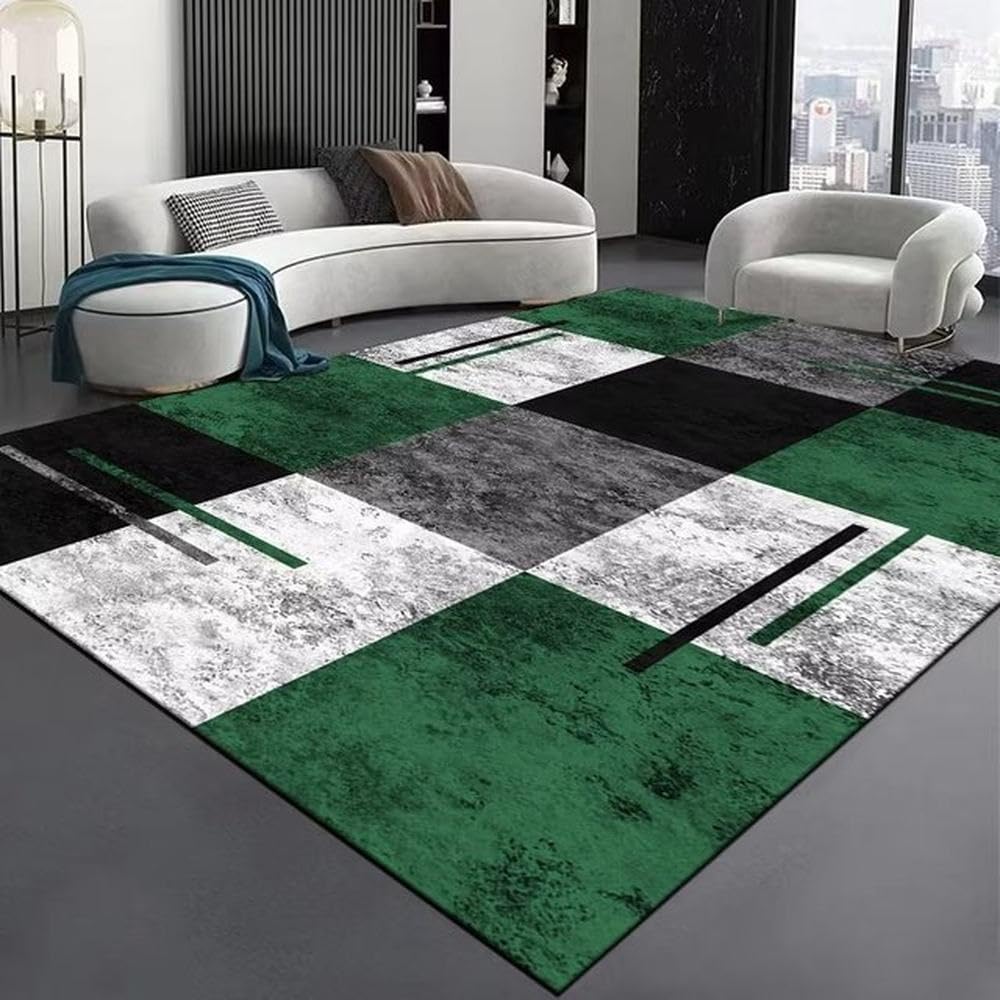 Tapis carré coloré de style moderne en flanelle premium de grande taille
