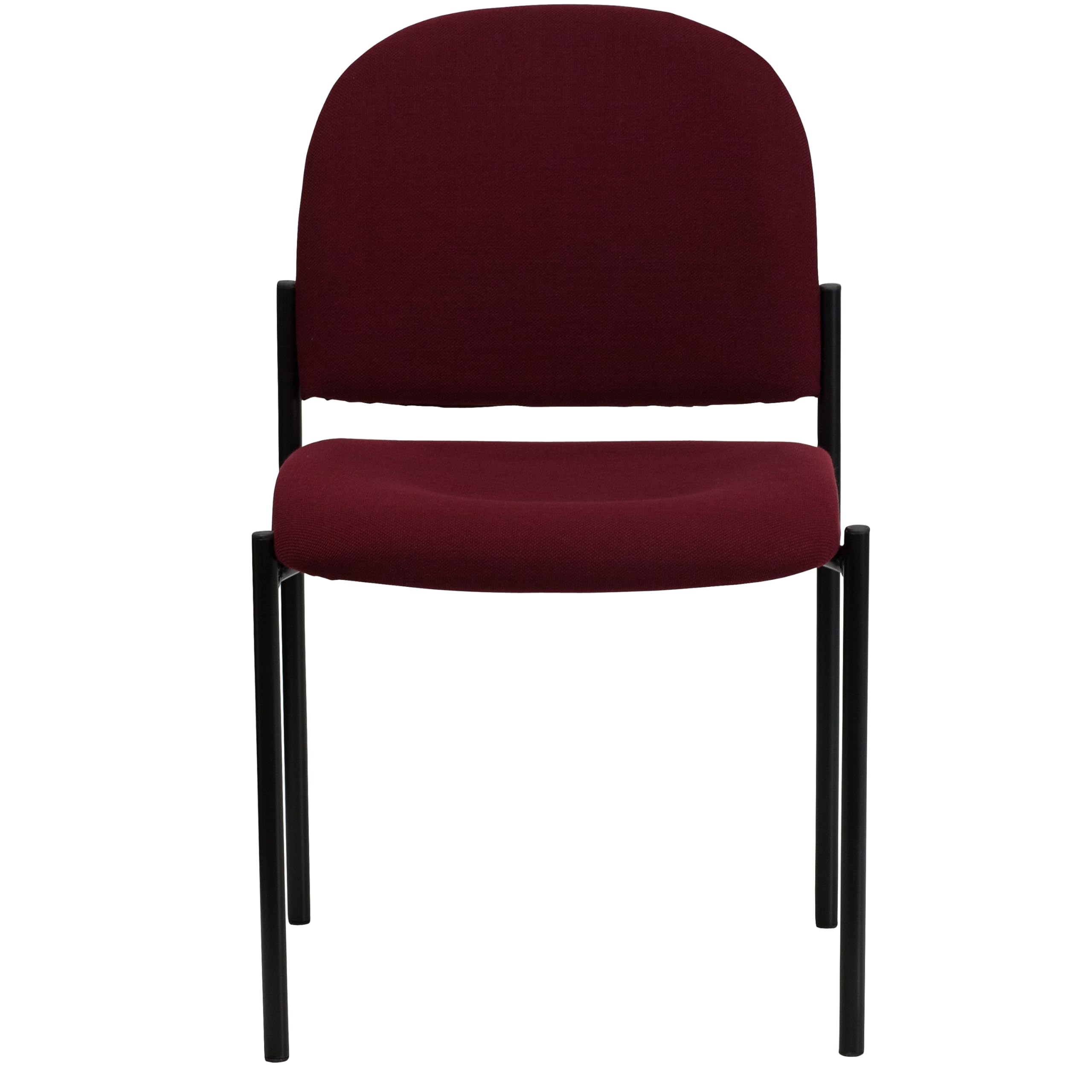 Flash Furniture Comfort Stapelbarer Seitenempfangsstuhl, Stahl, burgunderroter Stoff, 66.0400000000000006 x 49.53 x 19.05 cm