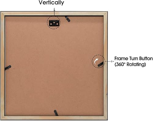 Miniatura 6 de Golden State Art - Marco de 12 x 12 con paspartú - Muestra cuatro fotos de 4 x 6 - Marco cuadrado para collage - Vidrio auténtico con colgador de