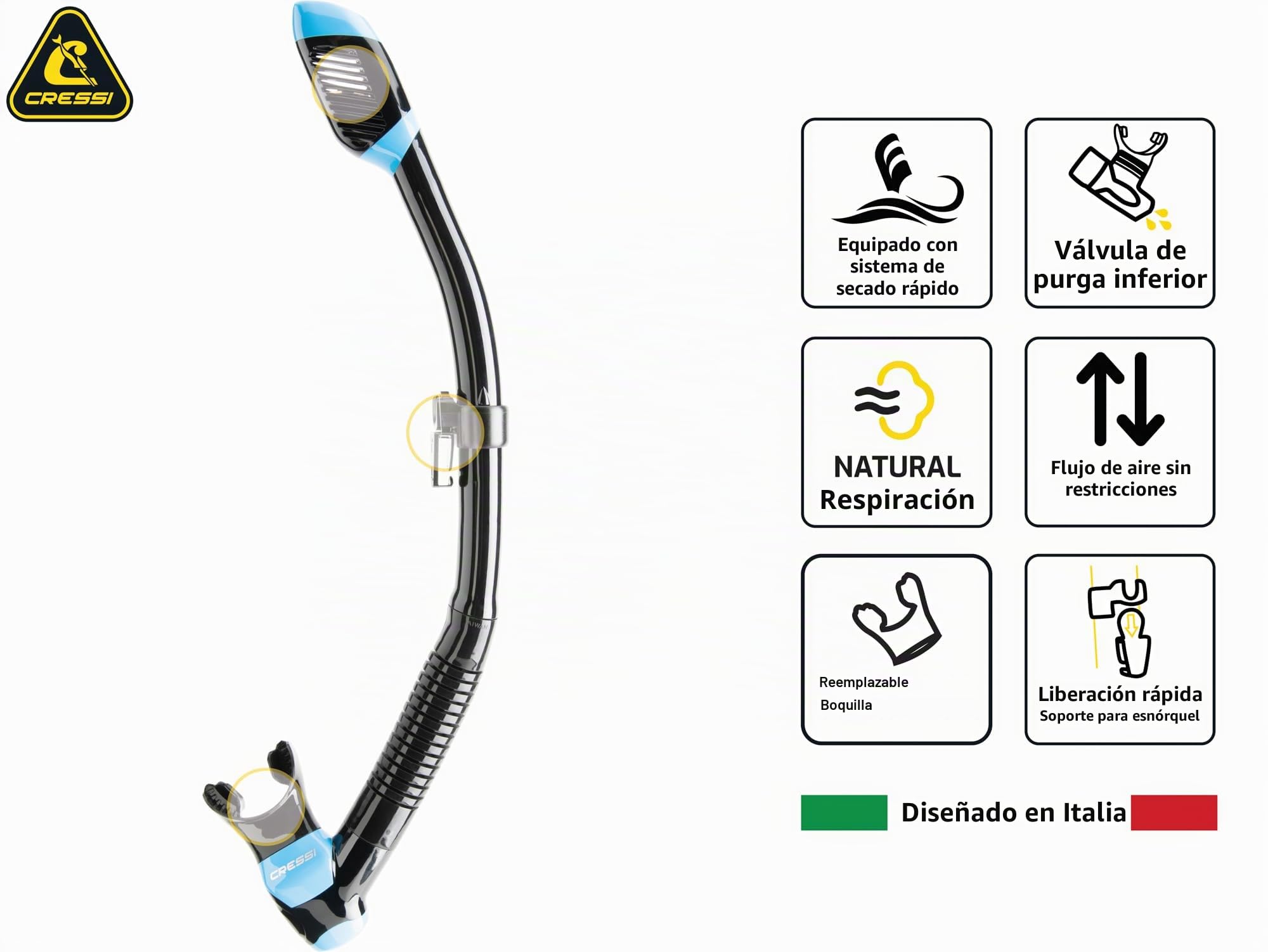 CRESSI F-Dual + Supernova Dry Combo - Tauchmaske und Trockenschnorchel Set Zum Schnorcheln und Gerätetauchen, Einheitsgröße, Unisex