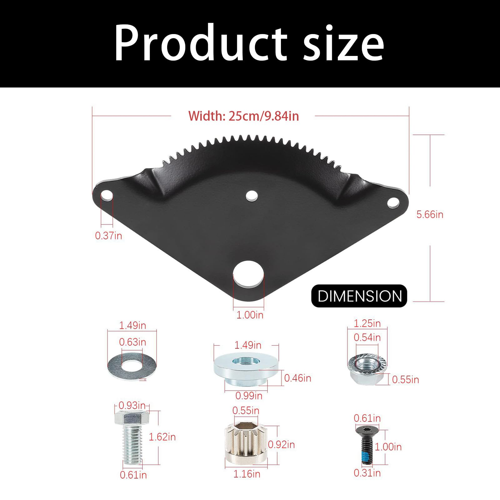 Reconstrucción de engranajes de dirección cortacésped 532194732 194732 587738906 placa y accesorios para tractores placa de engranaje del sector de dirección