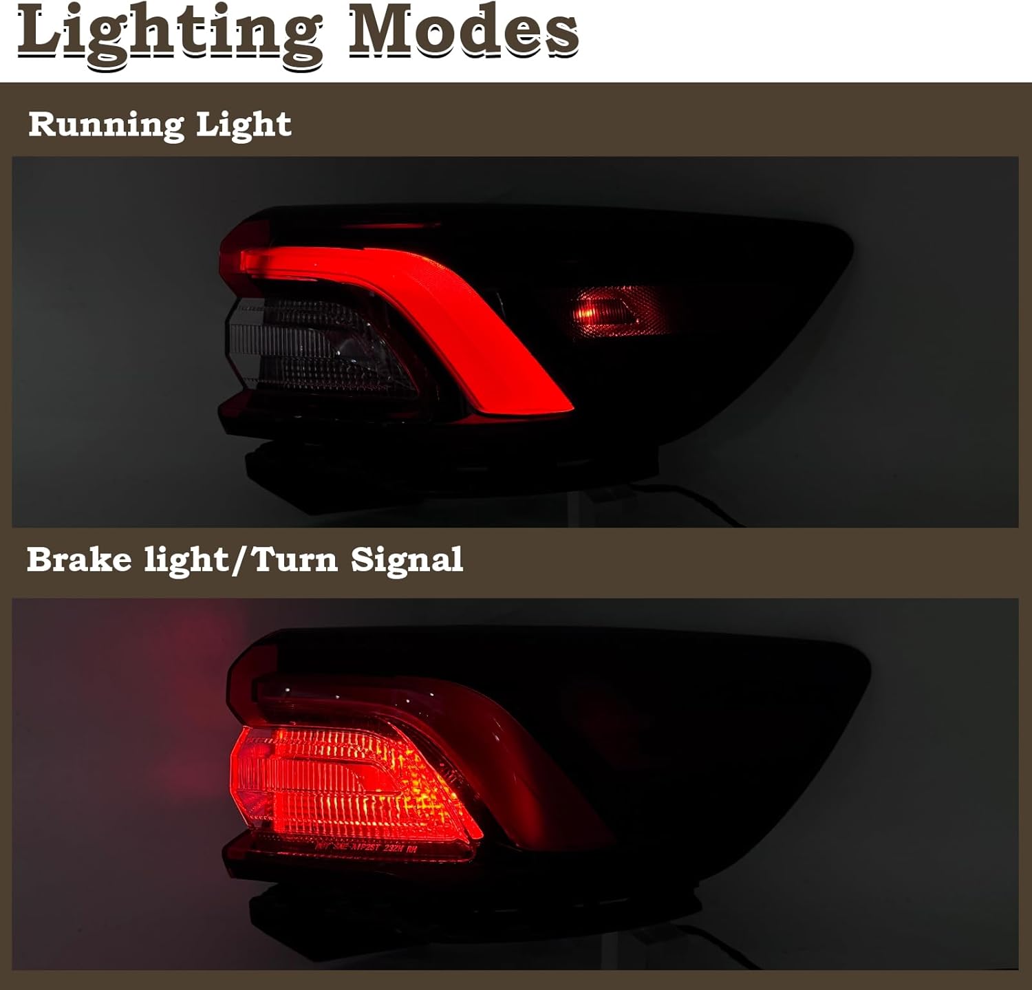 RH LED Tail light Assembly Fit for 2023 2024 2025 Ford Escape Rear Lamp Right Passenger Side Brake Light With Bulbs Outer Rear Lights