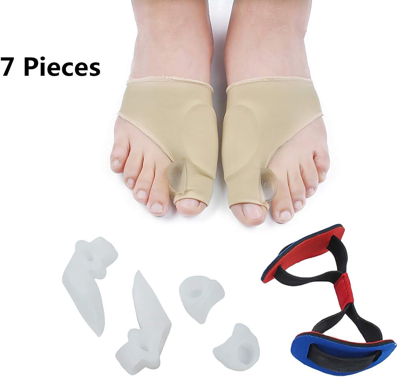 Faladi- Bunion Corrector Bunion Relief Protector Sleeves Kit- High Quality Bunion Corrector 100% Medical Silicone Hallux Valgus Pro for Footcare