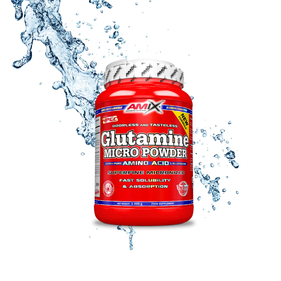 AMIX - Glutamina Polvo - Glutamine - 1 Kg - Contribuye al Desarrollo Muscular - L-Glutamina como Ingrediente Principal - Aporta Aminoácidos Esenciales - Ideal para deportistas