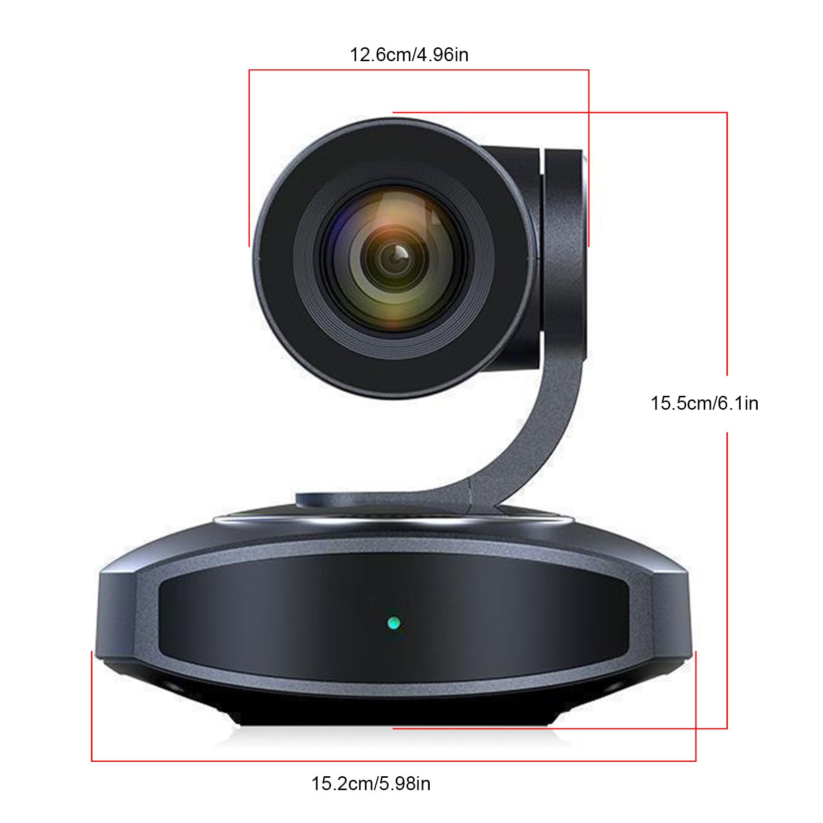 Akozon Telecamera per Videoconferenza, Telecamera PTZ 4K con Tracciamento AI Zoom Ottico 10X USB LAN per Conferenze Didattiche (Spina Europea)