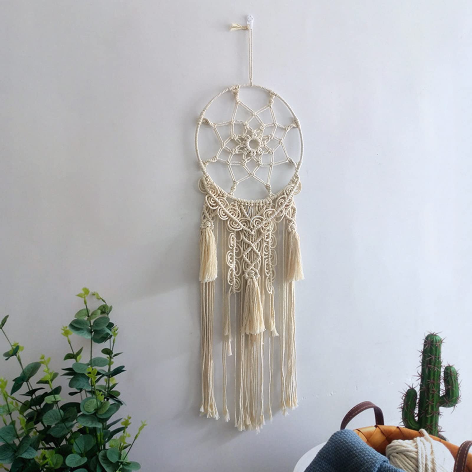 Macrame Wall Wiszące Gobelin Małe Woven Tapestry Boho Wystrój Domu Wystrój ścienny do salonu Sypialnia Wnętrz Dekoracje Perfect Handmade Gift Ideas 41.3 "X11.8" Salon Wall Art