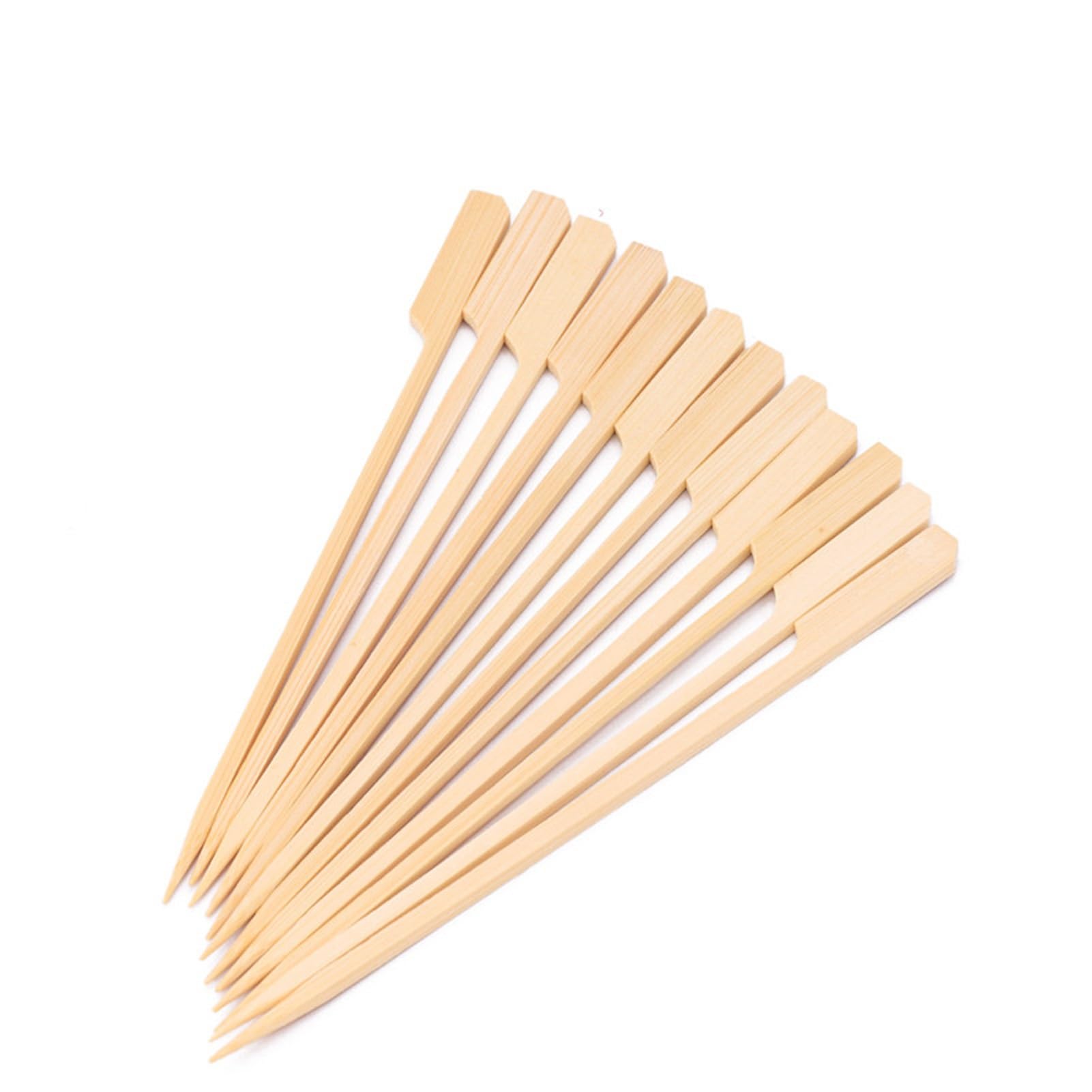 400 Piezas de brochetas de bambú Kabob, brochetas Calientes picantes Planas, brochetas de Madera Lisas y sin Rebabas for Aperitivos, Frutas, Kebabs (Size : 25cm)