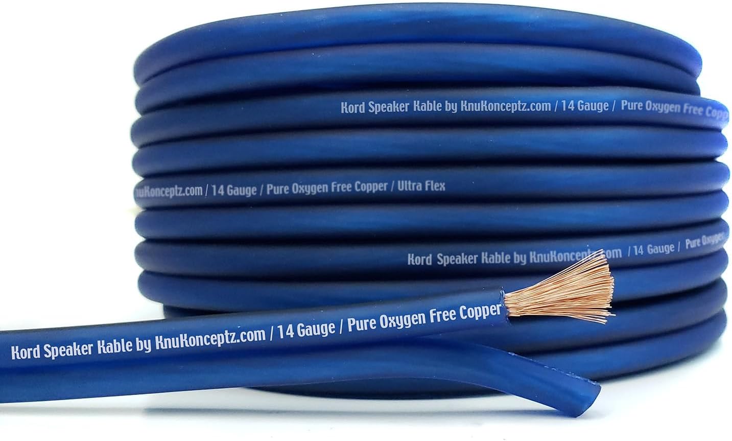 KnuKonceptz Kord Kable 14 Gauge Copper Speaker Wire Cable - 50 Feet